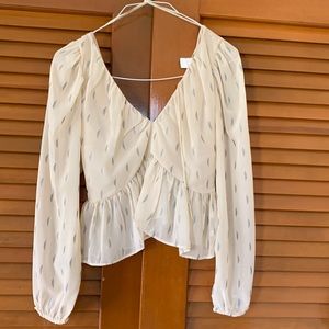 Pretty flowy blouse- worn once, dry cleaned